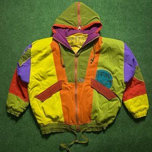 Vintage Womens Henri Charles Colsenet Nature Liberty Geneva Ski Jacket 42